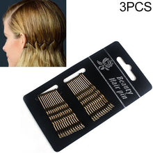 Load image into Gallery viewer, 3 PCS Female Black Gold Barrettes Hair Clips Headbands Hair Accessories