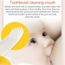 Load image into Gallery viewer, 3 PCS Baby Silicone Training Toothbrush Banana Shape Safe Toddle Teether Chew Toys Teething Ring Gift for Infant Baby Chewing, Yellow-B