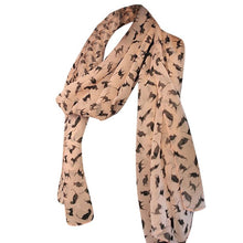 Load image into Gallery viewer, Ladies Cats Printed Chiffon Scarf, Length: 150cm x 60cm
