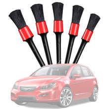 Load image into Gallery viewer, 5 Pcs Car Detailing Brush Cleaning Natural Boar Hair Brushes Auto Detail Tools Products Wheels Dashboard, 5 in 1 Random Color Delivery, 5 in 1 Black, 5 in 1 White