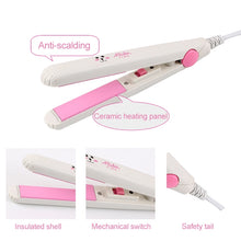 Load image into Gallery viewer, Mini Professional Hair Tools Smoothing Corrugated Travel Straightening Irons