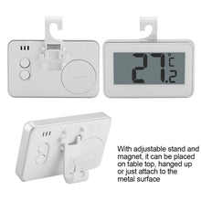 Load image into Gallery viewer, Large LCD Refrigerator Thermometer with Adjustable Stand  Magnet Digital Thermometer, Thermometer White
