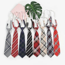 Load image into Gallery viewer, Lattice Stripe Pattern Cotton Short Rubber Band Bow Tie Clothing Accessories