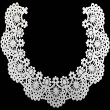 Load image into Gallery viewer, Milk Silk Lace Embroidered Collar Hollow Fake Collar DIY Clothing Accessories, Size: about 32 x 26cm, Red, Red Wine, Blue, Beige, Purple Pink, Black, White