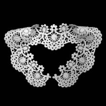 Load image into Gallery viewer, Milk Silk Lace Embroidered Collar Hollow Fake Collar DIY Clothing Accessories, Size: about 32 x 26cm, Red, Red Wine, Blue, Beige, Purple Pink, Black, White