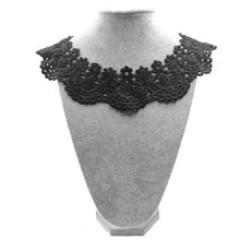Load image into Gallery viewer, Milk Silk Lace Embroidered Collar Hollow Fake Collar DIY Clothing Accessories, Size: about 32 x 26cm, Red, Red Wine, Blue, Beige, Purple Pink, Black, White