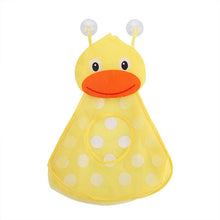 Load image into Gallery viewer, Baby Shower Bath Toys Storage Mesh Bag with Strong Suction Cups, Yellow, Green