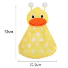Load image into Gallery viewer, Baby Shower Bath Toys Storage Mesh Bag with Strong Suction Cups, Yellow, Green