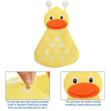 Load image into Gallery viewer, Baby Shower Bath Toys Storage Mesh Bag with Strong Suction Cups, Yellow, Green