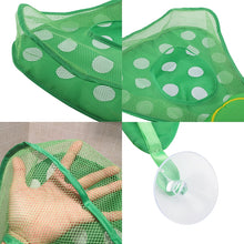 Load image into Gallery viewer, Baby Shower Bath Toys Storage Mesh Bag with Strong Suction Cups, Yellow, Green
