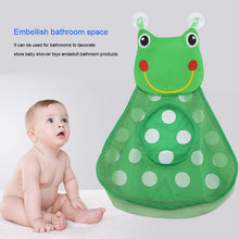 Load image into Gallery viewer, Baby Shower Bath Toys Storage Mesh Bag with Strong Suction Cups, Yellow, Green