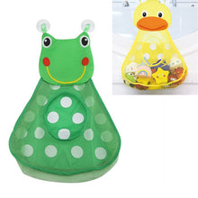 Load image into Gallery viewer, Baby Shower Bath Toys Storage Mesh Bag with Strong Suction Cups, Yellow, Green