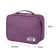 Load image into Gallery viewer, Digital Cable Bag Men Portable Travel Gadgets Pouch Power Cord Charger Headset Organizer