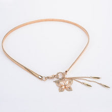 Load image into Gallery viewer, Women Thin Belt Metal Rhinestone Decorative Waist Chain, 68cm One Pearl Butterfly Pendant, 68cm Four Pearls Pendant, 75cm Four Pearls Pendant, 62cm Five-color Peacock Tail Pendant, 68cm Five-color Peacock Tail Pendant, 75cm Five-color Peacock Tail Pendant