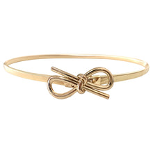 Load image into Gallery viewer, All-metal Material Bow-knot Shape Buckled Elastic Fine Belt for Women, Length: 70cm