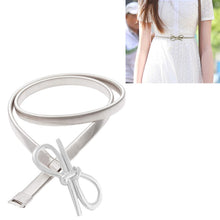 Load image into Gallery viewer, All-metal Material Bow-knot Shape Buckled Elastic Fine Belt for Women, Length: 70cm