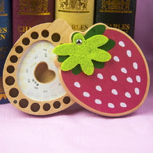 Load image into Gallery viewer, Strawberry Preserved Baby Teeth Wooden Preservation Box, Chinese Stickers, English Stickers