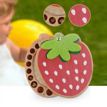 Load image into Gallery viewer, Strawberry Preserved Baby Teeth Wooden Preservation Box, Chinese Stickers, English Stickers