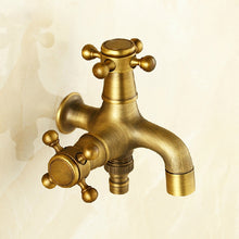 Load image into Gallery viewer, Copper Antique Washing Machine Faucet one Point two Pairs Single Cold 4 Points Faucet, Antique Washing Faucet