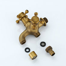 Load image into Gallery viewer, Copper Antique Washing Machine Faucet one Point two Pairs Single Cold 4 Points Faucet, Antique Washing Faucet