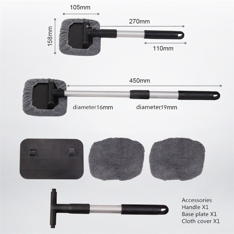 Automobile Windshield Cleaning Wipe Aluminum Alloy Telescopic Car Wash Window Brush, Windshield Cleaning Wipe