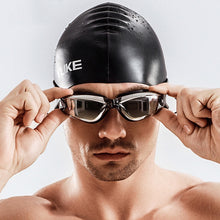 Load image into Gallery viewer, 3 in 1 HD Waterproof and Anti-fog Large Frame Siamese Earplugs Swimming Goggles + Swimming Cap + Nose Clip Set for Men and Women