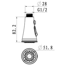 Load image into Gallery viewer, Kitchen Horn Button Switch Pausable Faucet Sprinkler Water Saving Nozzle Sprayer Filter, Plating CP, Drawing BN