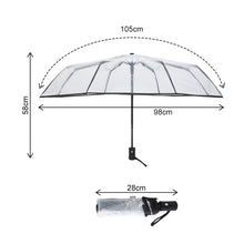 Load image into Gallery viewer, Creative Transparent Folding Umbrella 8 Bones Automatic Umbrella