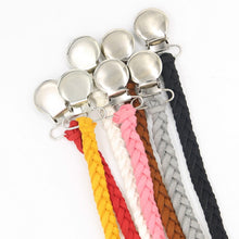 Load image into Gallery viewer, 3 PCS Baby Pacifier Chain Leather Woven Anti-off Chain