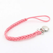 Load image into Gallery viewer, 3 PCS Baby Pacifier Chain Leather Woven Anti-off Chain