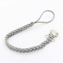 Load image into Gallery viewer, 3 PCS Baby Pacifier Chain Leather Woven Anti-off Chain