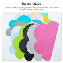 Load image into Gallery viewer, Children Cloud Silicone Placemat Waterproof Environmental Protection Student Table Mat, White, Black, Yellow, Blue, Green, Light Pink, Dark Gray, Light Blue, Light Green, Light Gray, Dark  Pink