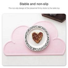 Load image into Gallery viewer, Children Cloud Silicone Placemat Waterproof Environmental Protection Student Table Mat, White, Black, Yellow, Blue, Green, Light Pink, Dark Gray, Light Blue, Light Green, Light Gray, Dark  Pink