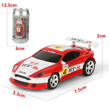 Load image into Gallery viewer, Coke Can Mini RC Car Radio Remote Control Micro Racing Car, Green+White, Black, Green, Red, Blue, Yellow, Gold, Black+Orange