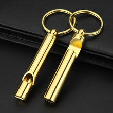 Load image into Gallery viewer, 2 PCS Metal Whistle Bottle Opener Keychain Creative Multifunctional Key Ring Pendant, Gold, Silver