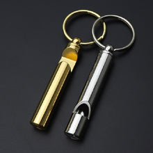 Load image into Gallery viewer, 2 PCS Metal Whistle Bottle Opener Keychain Creative Multifunctional Key Ring Pendant, Gold, Silver