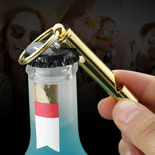 Load image into Gallery viewer, 2 PCS Metal Whistle Bottle Opener Keychain Creative Multifunctional Key Ring Pendant, Gold, Silver