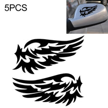 Load image into Gallery viewer, 5 PCS Guardian Angel Wings Lovely Reflective Car Stickers Fashion Car Rearview Mirror For Strip Subsection, Black, White