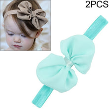 Load image into Gallery viewer, 2 PCS Baby Headband Ribbon Chiffon Bow Children Hair Band Headwear