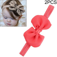 Load image into Gallery viewer, 2 PCS Baby Headband Ribbon Chiffon Bow Children Hair Band Headwear