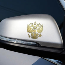 Load image into Gallery viewer, 10 PCS PITREW Coat of Arms of Russia Emblem Nickel Metal Car Stickers Decals(Gold), Russia Emblem Gold