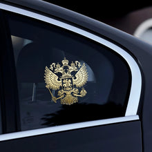 Load image into Gallery viewer, 10 PCS PITREW Coat of Arms of Russia Emblem Nickel Metal Car Stickers Decals(Gold), Russia Emblem Gold