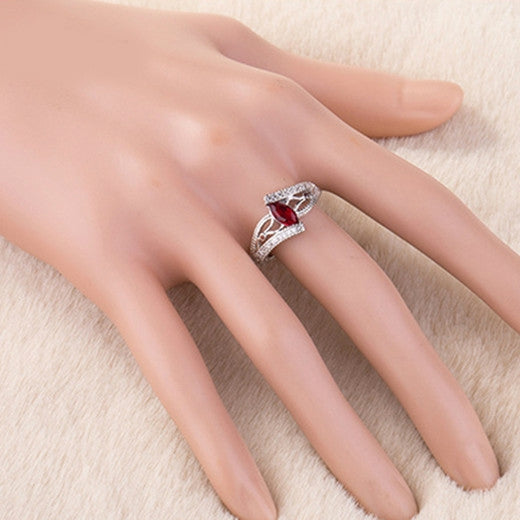 925 Sterling Silver Finger Rings Women Vintage Engagment Zircon Jewelry, 10, 6, 7, 8, 9