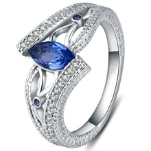 Load image into Gallery viewer, 925 Sterling Silver Finger Rings Women Vintage Engagment Zircon Jewelry, 10, 8, 9, 6, 7