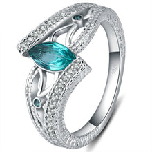 Load image into Gallery viewer, 925 Sterling Silver Finger Rings Women Vintage Engagment Zircon Jewelry, 10, 8, 9, 6, 7