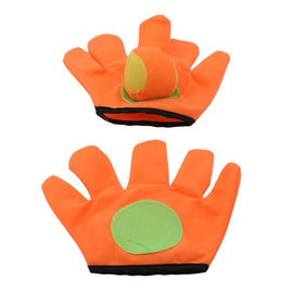 Outdoor Sports Toys Children Plush Sticky Ball Catching Gloves Set