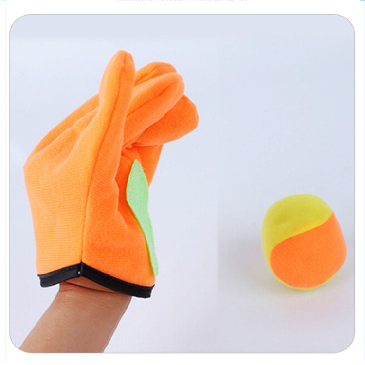 Outdoor Sports Toys Children Plush Sticky Ball Catching Gloves Set
