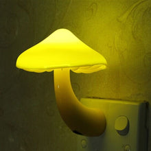 Load image into Gallery viewer, Mushroom Wall Socket Lamp Light-controlled Sensor Night Light Bedroom Home Decoration, US Plug