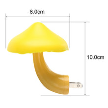 Load image into Gallery viewer, Mushroom Wall Socket Lamp Light-controlled Sensor Night Light Bedroom Home Decoration, US Plug