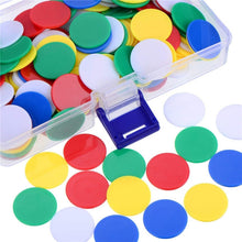 Load image into Gallery viewer, 100 PCS Transparent Plastic Casino Poker Chips Bingo Tag Token Children Toys Gifts